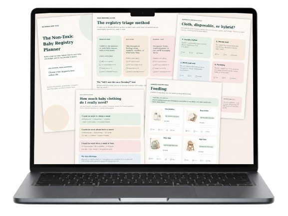 non-toxic baby registry planner with curated picks, quizzes, and more