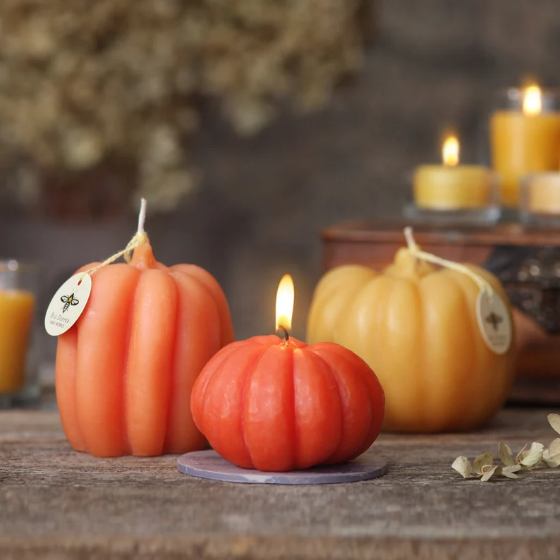 Big Dipper Wax Works Beeswax Pumpkin Candles