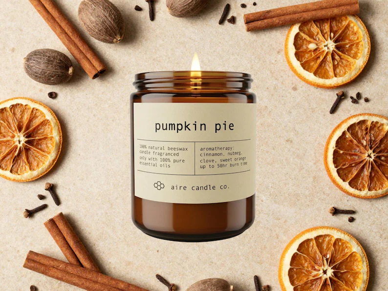 Aire Candle Co Pumpkin Pie Beeswax Candle