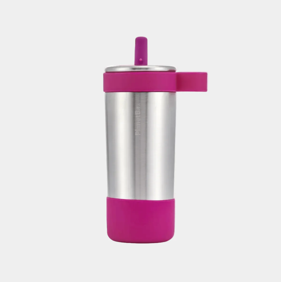 plastic free insulated stainless steel and silicone non-toxic kids' water bottle